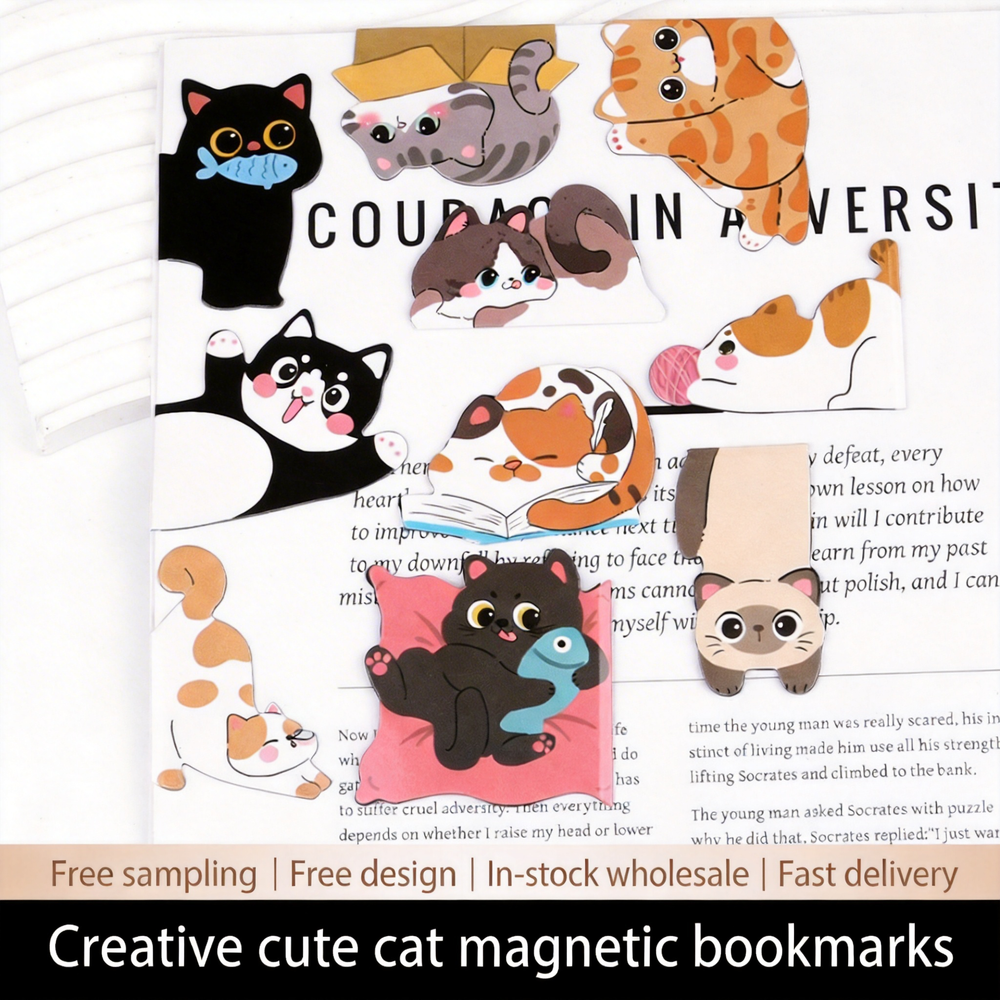 1set Creative Cat Pattern Magn - огляд і ціна Bookmark Magnetic Clip