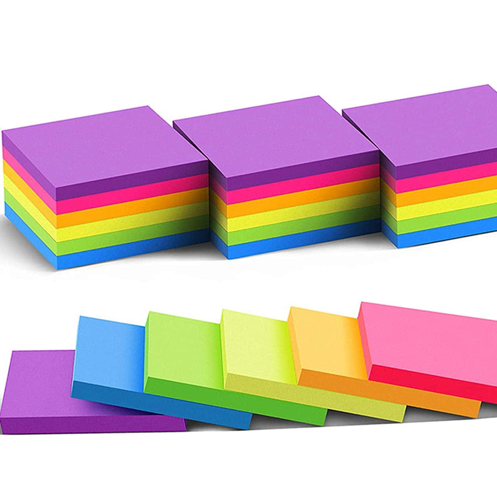6 Pcs Fluorescent color 3*3inc - огляд і ціна Graph Paper Pad