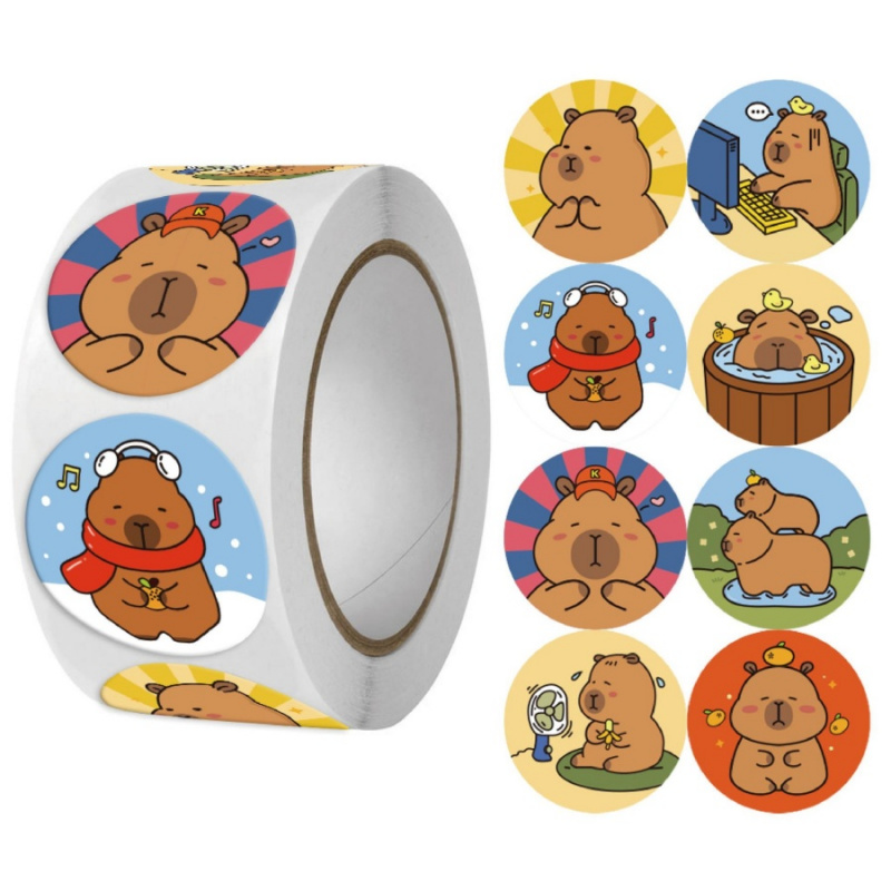 500pcs/pack Capybara Stickers  - огляд і ціна Label Printer Tape