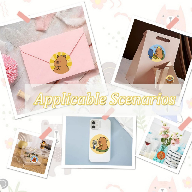 500pcs/pack Capybara Stickers  - огляд і ціна Label Printer Tape